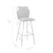 Armen Living Tandy Gray Faux Leather and Brushed Stainless Steel 30" Bar Stool LCTNBABSGR30 - alternate 8